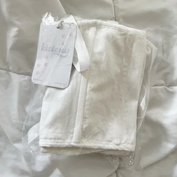 NWT Gency Corset Top from Kitteny Size XS color white 100% cotton - Picture 8 of 16
